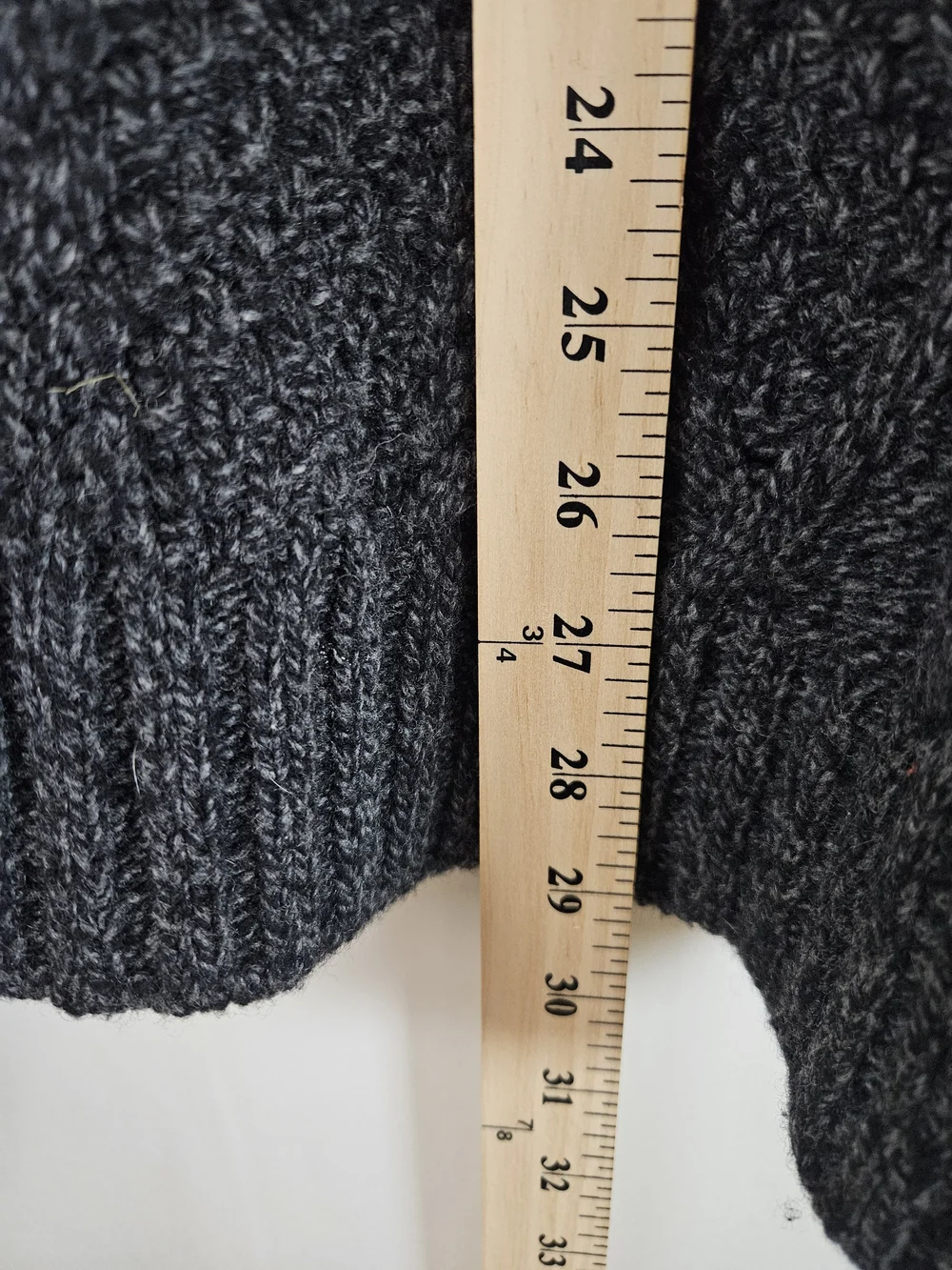 Vince Men's Charcoal Cable-Knit Crewneck Sweater 100% Wool